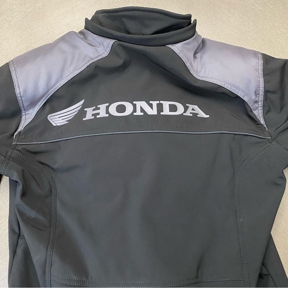 Honda Padded Riding Jacket Size Small Black Grey - Picture 6 of 14